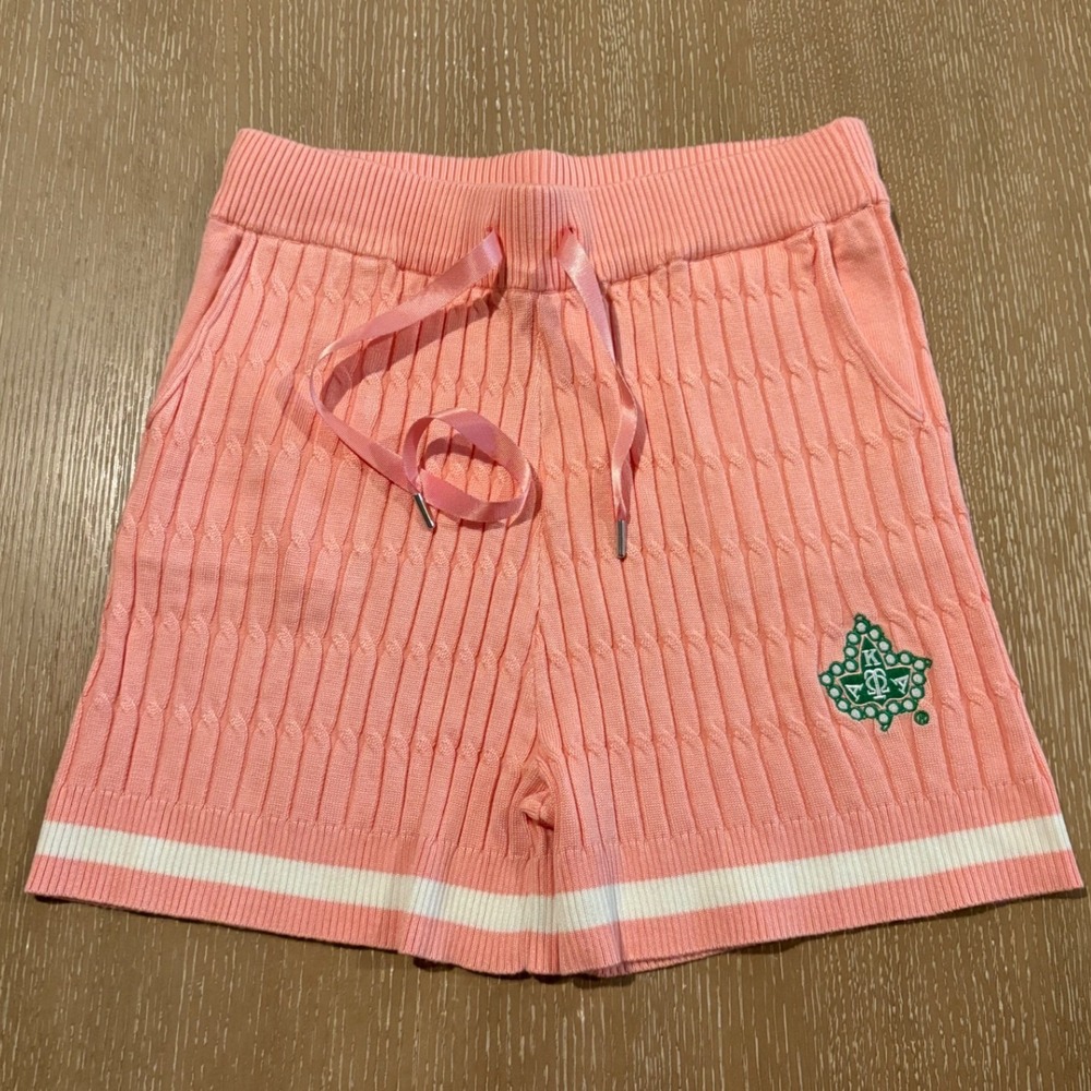 Ivy Storehouse Wmns XL Pink Knit Shorts Alpha Kappa Alpha AKA Lounge Preppy NWOT
